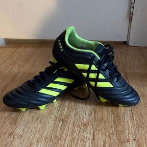 adidas Black and Neon Green Athletic Shoes
